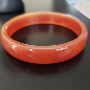 💕Blood Orange Cut Jade Bangle
